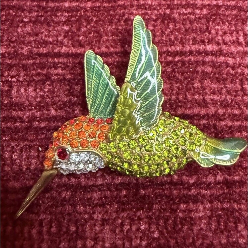 🔥💎 RARE HUMMINGBIRD Brooch Pin 💎🔥EXCELLENT!! SHIPS FAST !!!